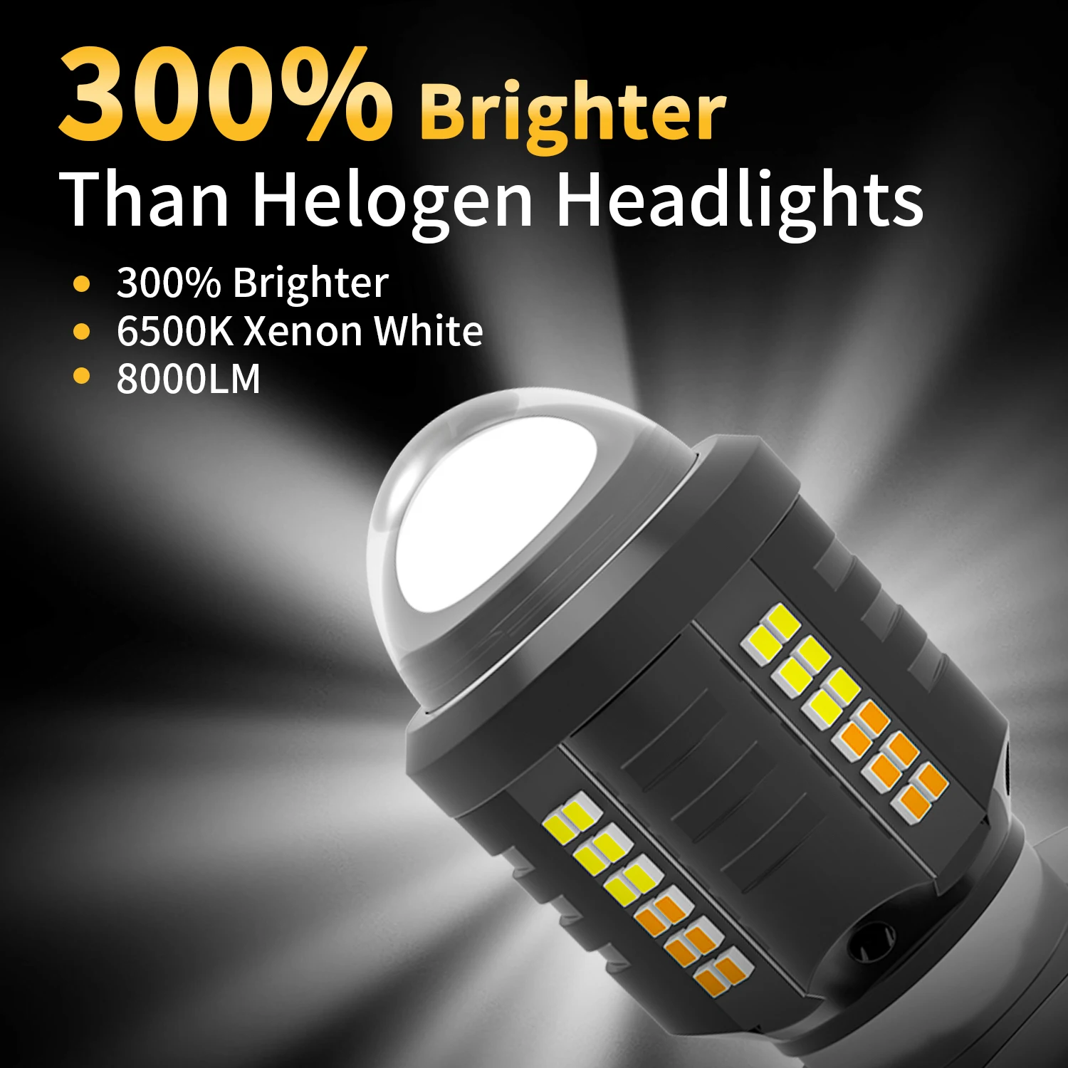 1 шт. светодиодные лампы для мотоциклетных Фар H4 дальний и ближний свет 2016 3570SMD