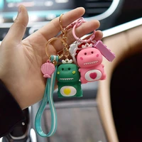 high quality hot sale cute cartoon keychain little dinosaur keychain animal keychains women bag charm key ring pendant gifts