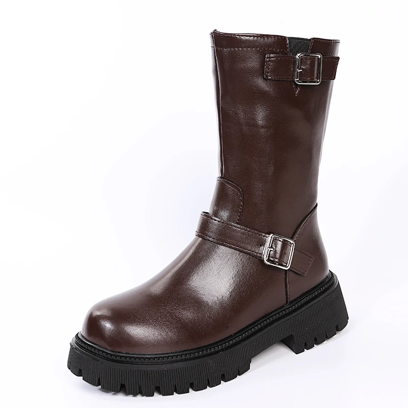 

Женские демисезонные ботинки челси из натуральной воловьей кожи, на платформе