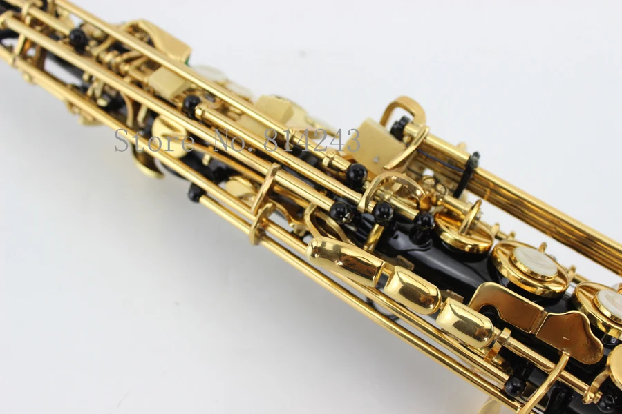 MARGEWATE сопрано саксофон черный никель Золото B плоский Sax роскошная резьба с