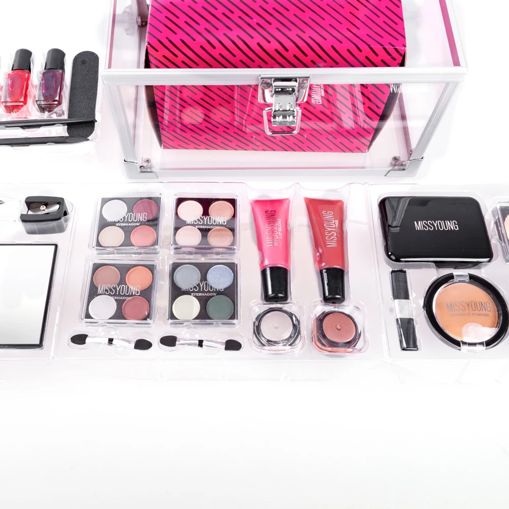 Набор кистей для макияжа коробка профессионального полный чемодан набор