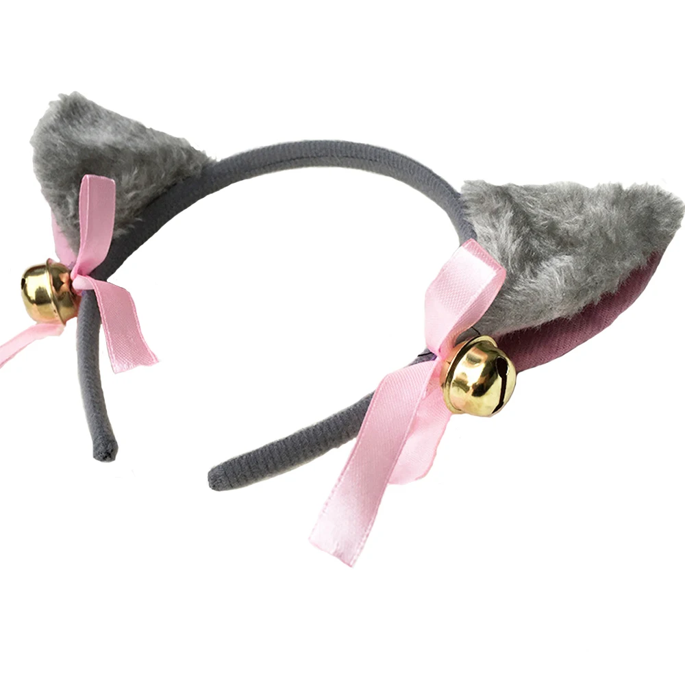 

Women Girl Cute Cat Ear Bell Head Hoop Hairband Ladies Bow-knot Headdress Headband Clip Hair Bands Accessories Kawaii Headwear