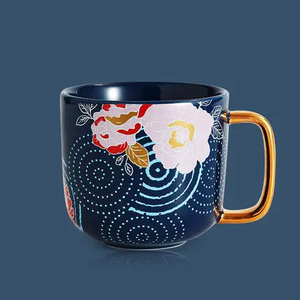 Chinese Retro Ceramic Mug Hand-painted Flower White Crane Water Coffee Tea Milk Cup Drinkware High-end Gift Boxed | Дом и сад