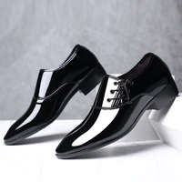 big size 48 mens pointed shoes men formal soft shoe for man dress shoes men monk patent leather business shoes brand loafers men