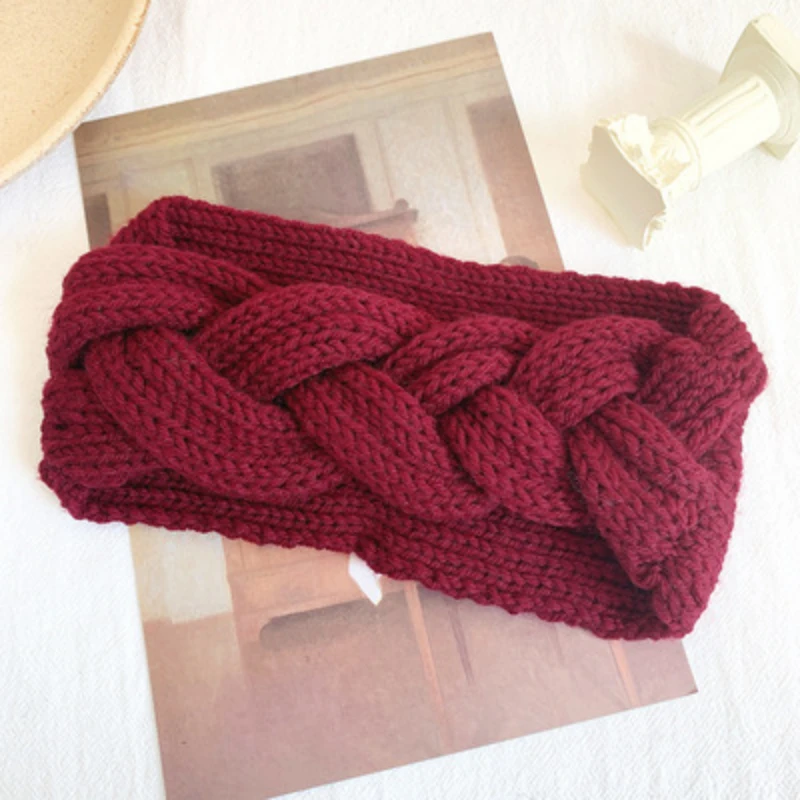 Повязка для головы с бантом вязаная из шерсти | Красота и здоровье