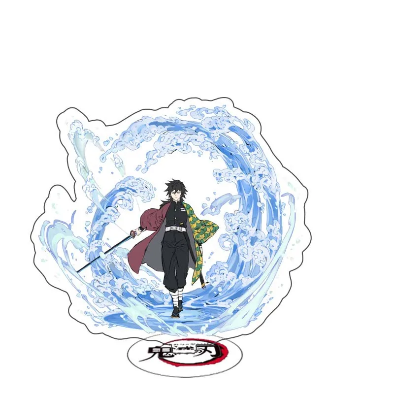 

Anime Demon Slayer Keychain Action figures Kamado Nezuko Agatsuma Zenitsu Acrylic Stand Card Model Plate Student Desk Standsign