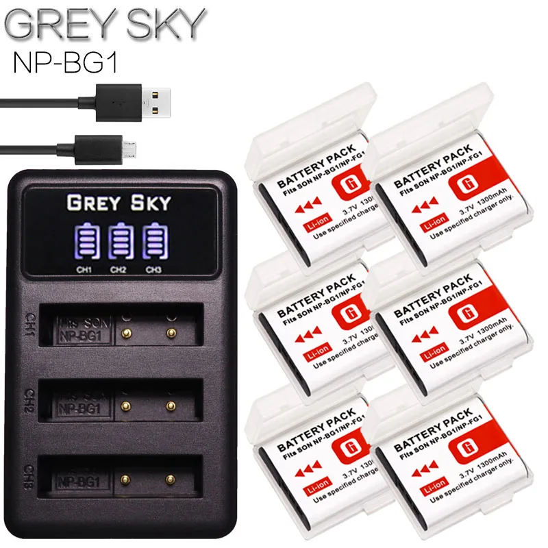 Для SONY bateria NP BG1 FG1 батарея + ЖК зарядное устройство для DSC H3 H7 H9 H10 H20 H50 H55 H70|Цифровые