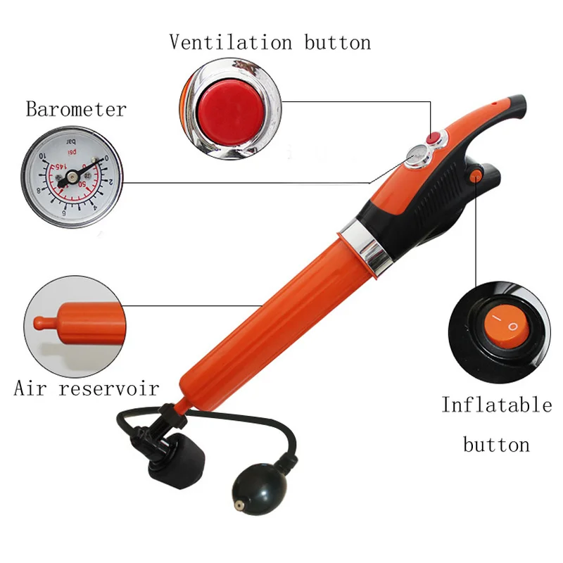 

Toilet plunger electric sewer pipe blockage dredge tool one gun pass high pressure gas machine household cleaning tool MJ7