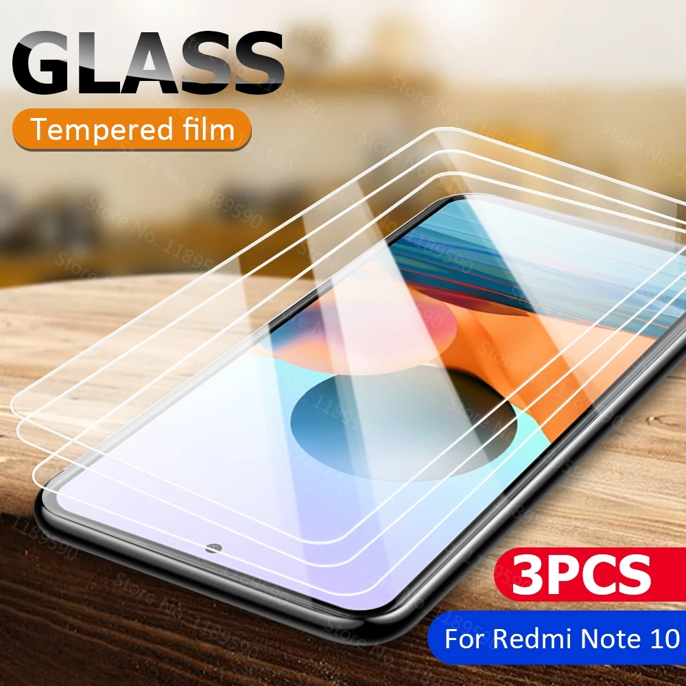 Защитное стекло для Xiaomi Redmi Note 10 Pro Max 10S 9 8 7 9S 8T 3 шт. | Мобильные телефоны и