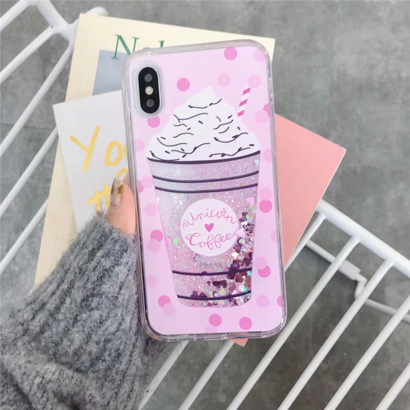 Unicorn Coffee Жидкий чехол для huawei P30 Pro P20 P10 P9 P8 Lite P Smart Plus Z mate 10 20 Lite единорог флакон духов силиконовый чехол - Цвет: Unicorn Coffee