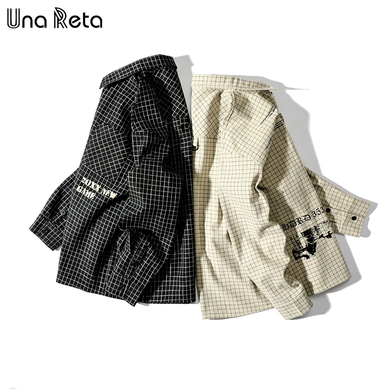 Мужская Повседневная рубашка с принтом длинным рукавом весна-осень мужские