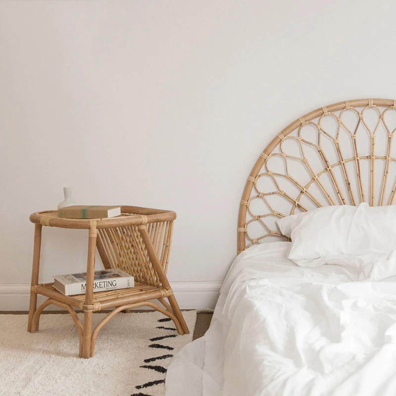 Маленький журнальный столик MIDOSHARK ручной работы с корзиной для хранения | Мебель