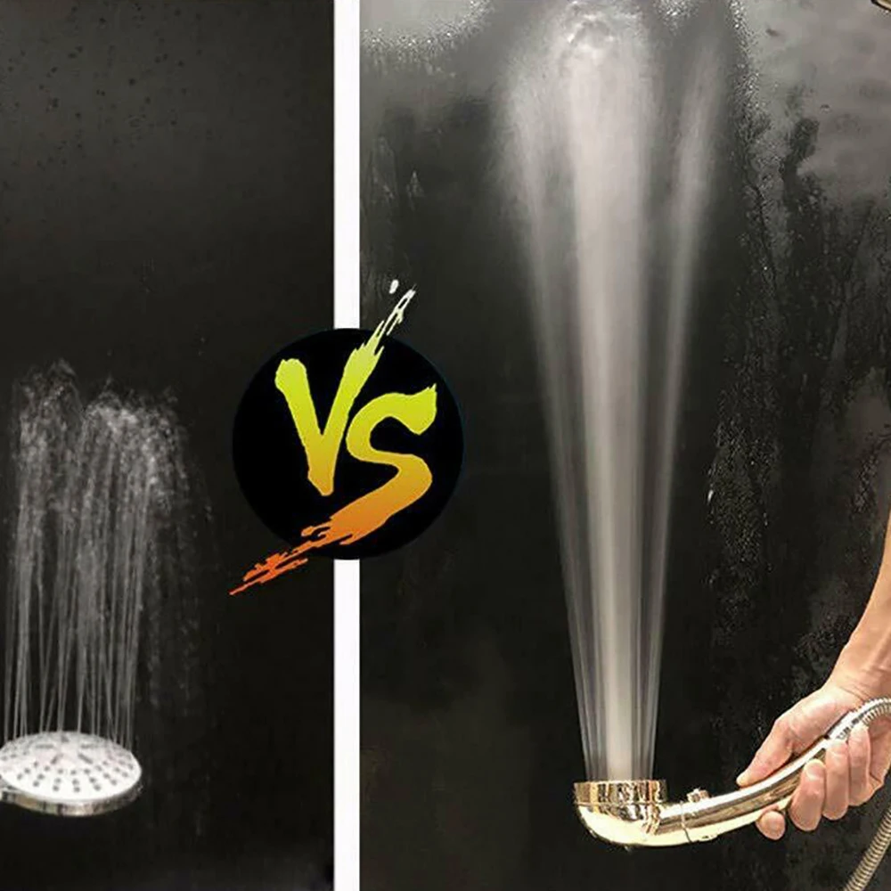 

3 In 1 High Pressure Shower head Handheld with ON/OFF Pause Switc Gold 360 Degree Rotating 3 Speed Adjustment Shower Head