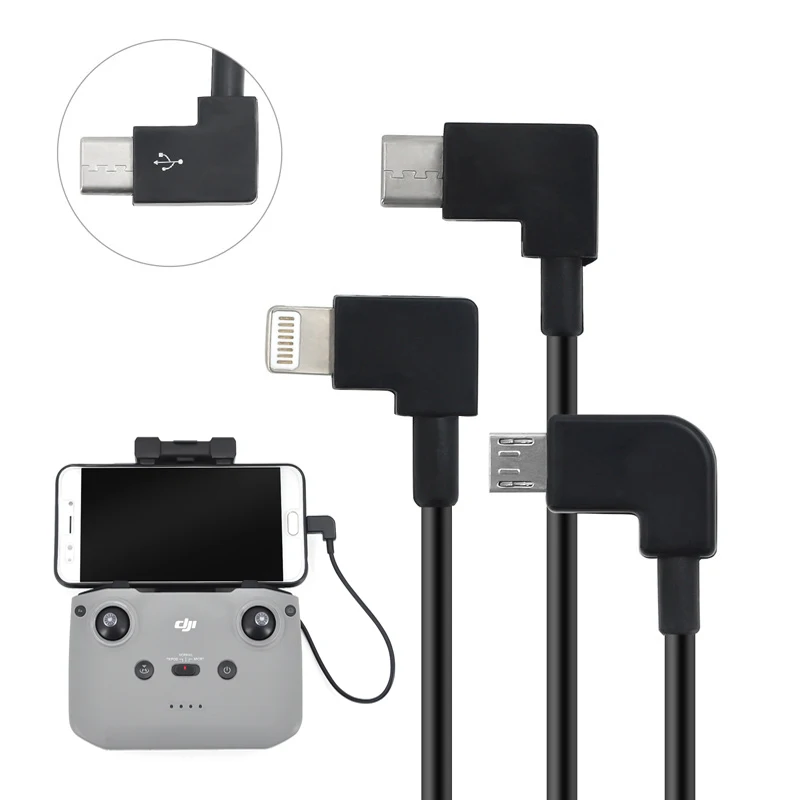 Mavic Air 2S контроллер OTG кабель передачи данных Type-C Micro USB IOS Lightning 30 см для DJI Mini 2 Drone