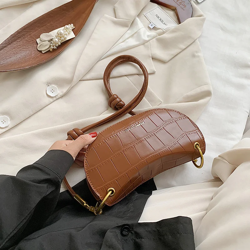 

fashion bag women's autumn and winter new stone pattern single shoulder diagonal small square bag versatile diagonal