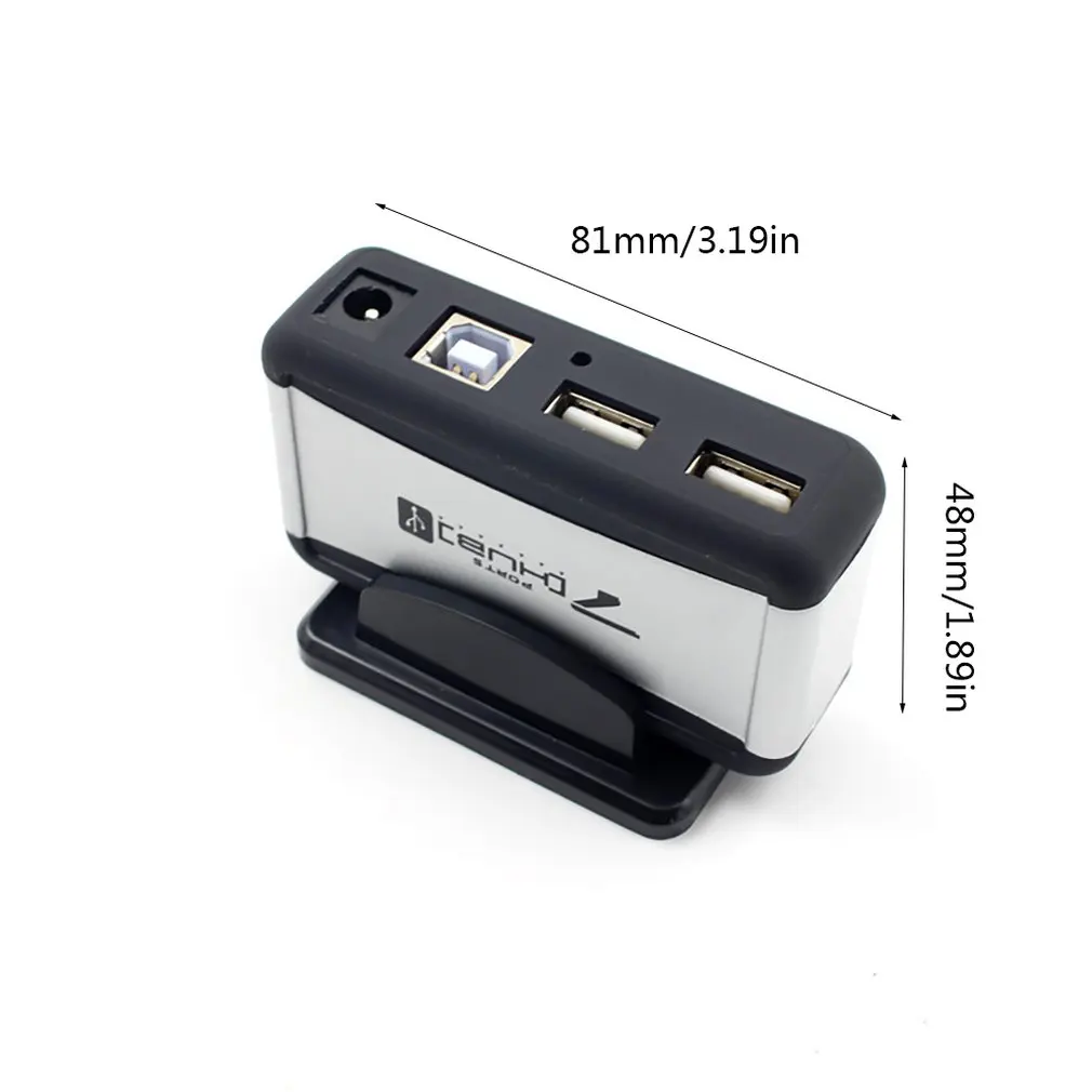 Вертикальные 7 портов концентратор дистрибьютор USB с базой питания внешний