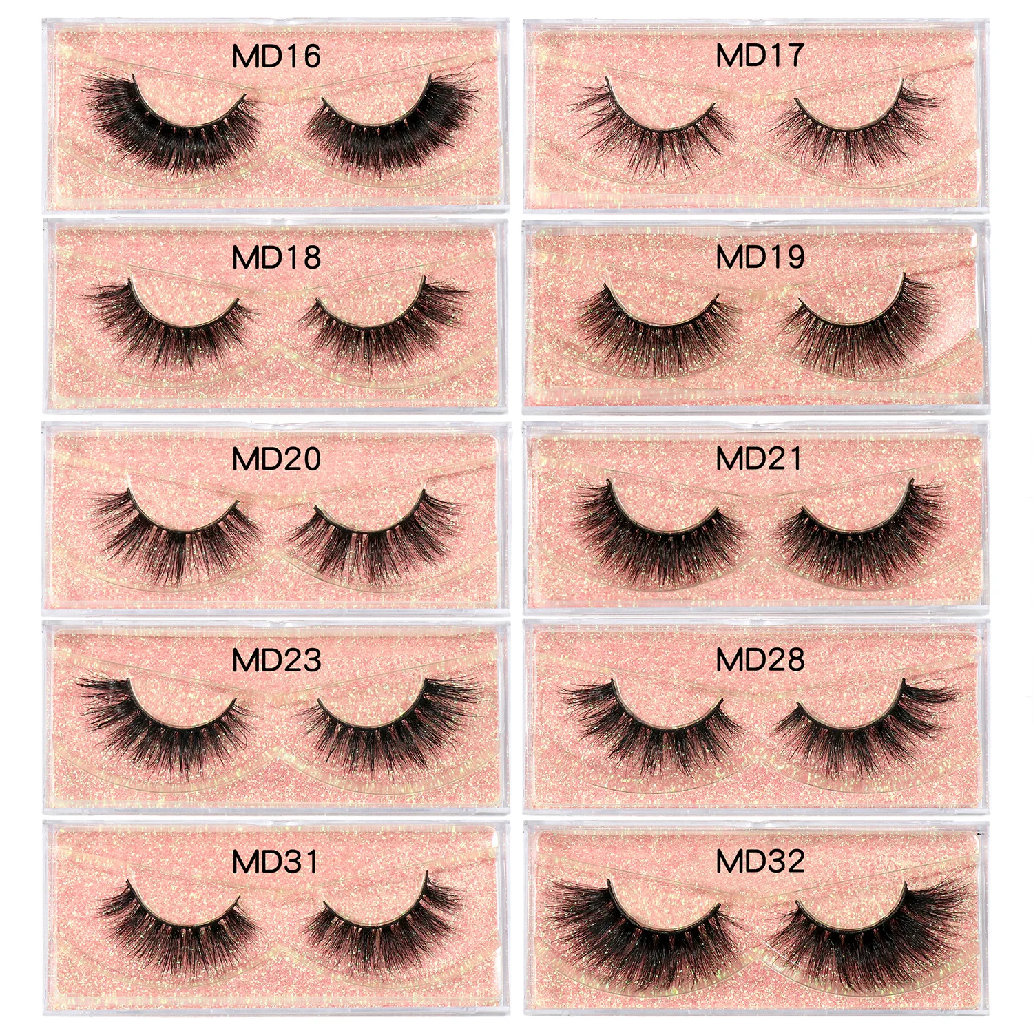 

HEYME Makeup Eyelashes 3D Mink Lashes Dramatic Fluffy Soft Wispy Volume Natural Long Thick Cross False Eyelash Reusable Eyelash