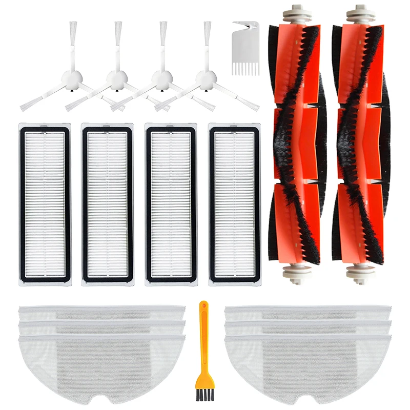 Kit de Peças de Reposição para Robô Aspirador de Pó Mi, Conjunto para Xiaomi Mijia 1C, 2C, STYTJ01ZHM, Dreame F9, Acessórios para Aspirador, Filtro Hepa, Roda, Escova, Mop de Limpeza