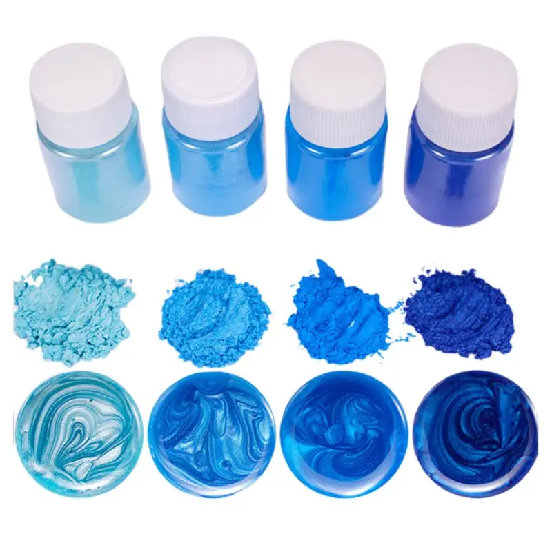 

4 Pcs/set Mixed Color Resin Jewelry DIY Making Craft Glowing Powder Luminous Pigment Set Crystal Epoxy Material C7AE