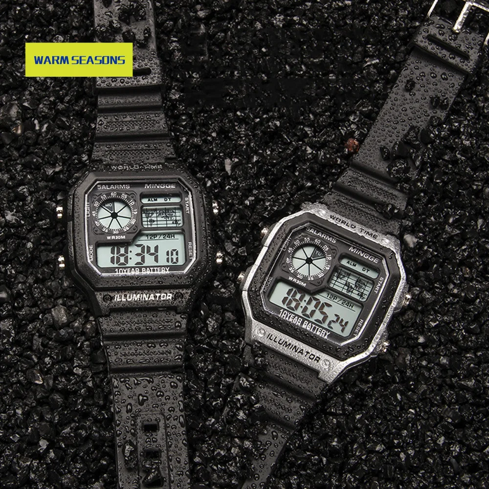 

LED Reloj Deportivo Hombre Black Relogio Digital Masculino Fashion Wristwatch Mens Sports Watch Uhr Waterproof Montre Homme Saat