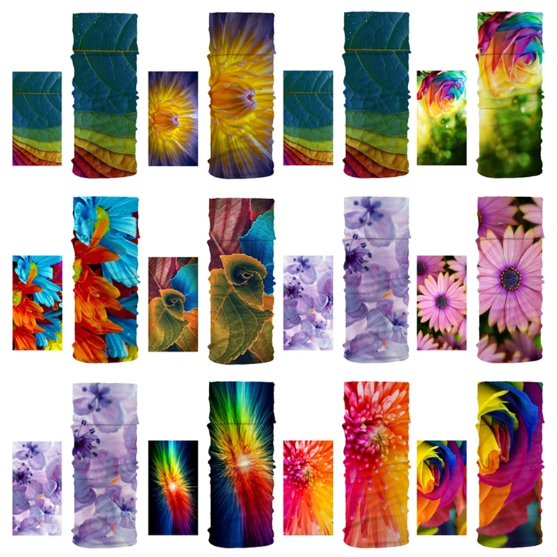 

Imixlot Elegant Charm Multi-style Flower Pattern Magic Scarf Women Multifunction Seamless Tubular Bandana Windproof Headband