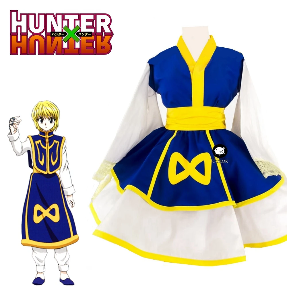 

Japanese Anime HUNTER×HUNTER Kurapika Women Lolita Kimono DressCosplay Costume Cutome-Made Free Shipping