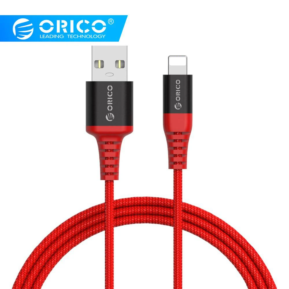 ORICO LTK Lighting to USB Cable 1 м 2.4A кабель для быстрой зарядки с оплеткой и передачи данных
