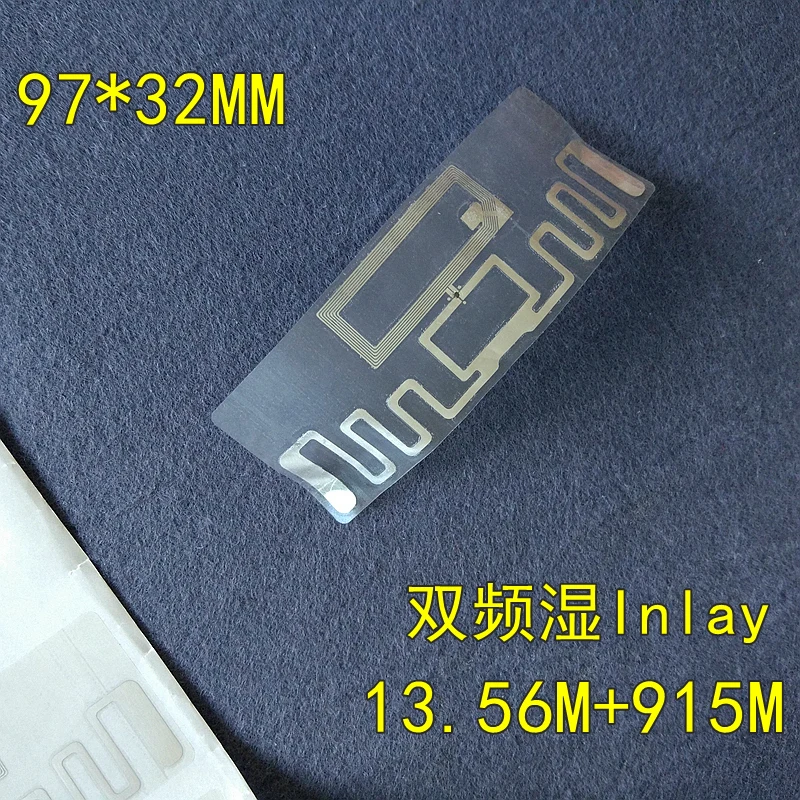 NFC + 6C HF UHF двухчастотные наклейки EM4423 чип RFID дальние метки 97*32 мм 10 шт./лот |
