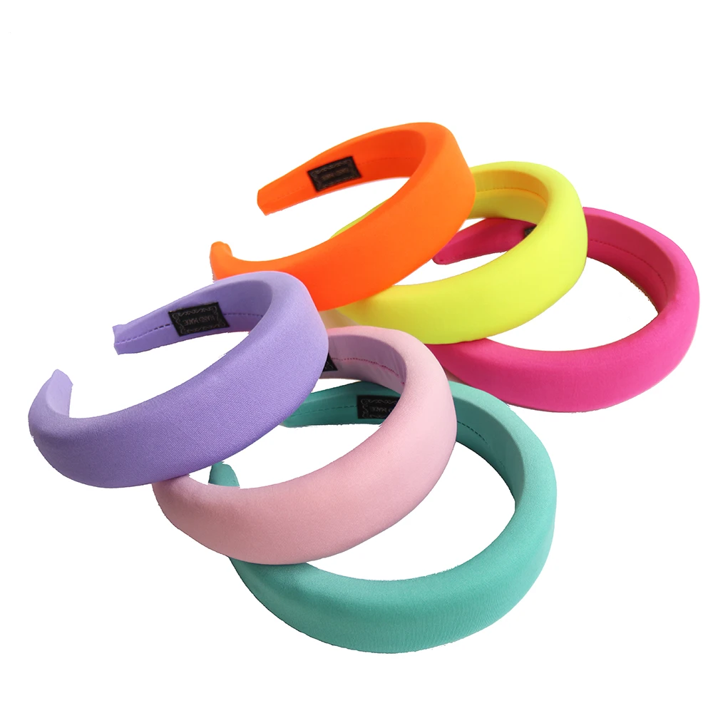 

Classic Women's Elastic Cloth Sponge Hair Hoop Solid Thick Headbands Multicolor Fashion Girl Hair Ties Head Accessories