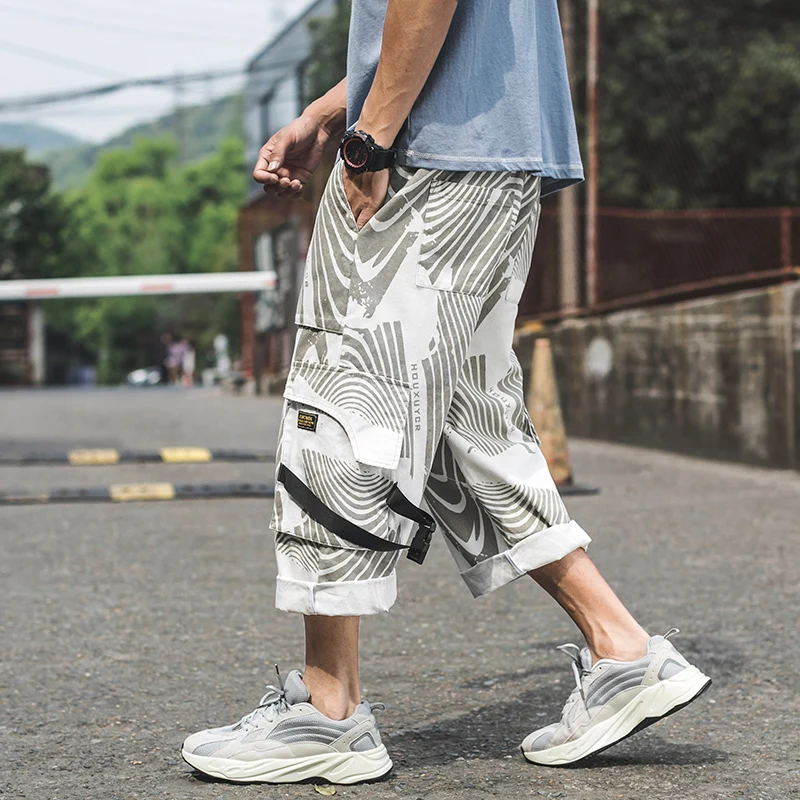 

Брюки-карго мужские с большими карманами, уличная одежда, джоггеры, брюки в стиле хип-хоп, повседневные модные спортивные штаны, лето 2020