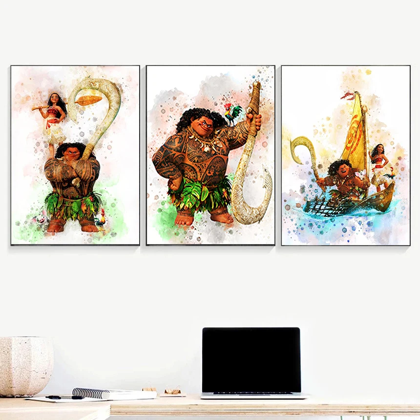Картина на холсте Maui Pua Hei TeFiti Disney Moana постеры и принты настенные картины для