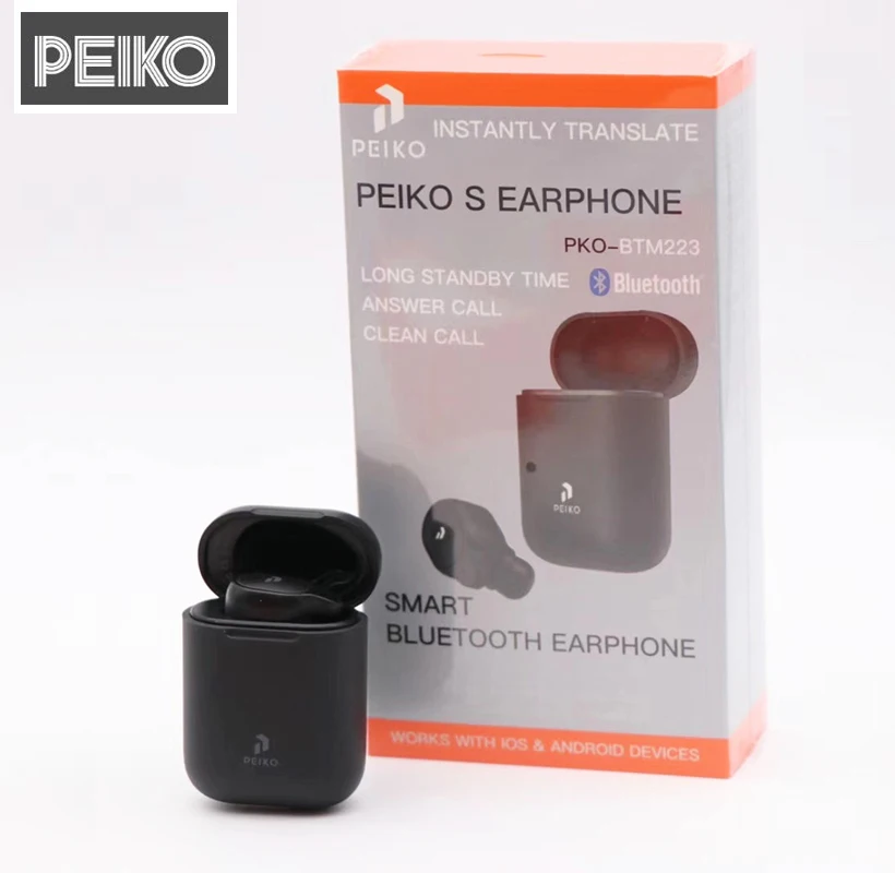 Новые наушники Peiko S TWS Беспроводная bluetooth-гарнитура BT5.0 поддержка 33 языков перевод для путешествий и деловые наушники