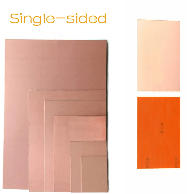 

7x10cm 10x15cm 15x20cm 20x30cm Single/Double Sided Copper Clad Plate Pcb Circuit Board Laminate Thickness 1.5mm