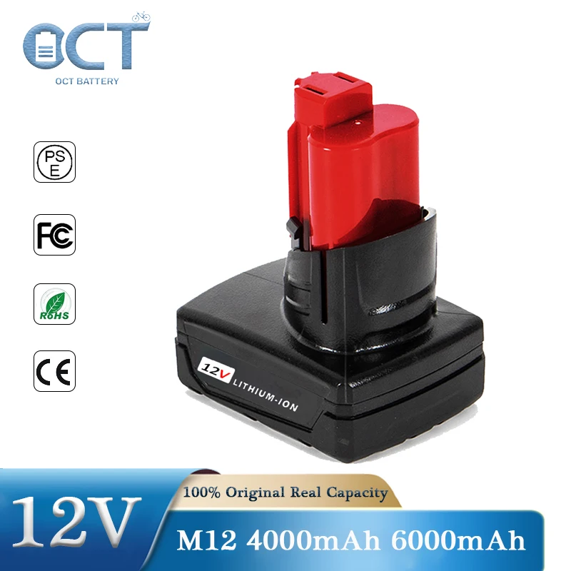 Makita M12 4000mAh 6000mAh 12V Li-Ion Battery for B2 48-11-2