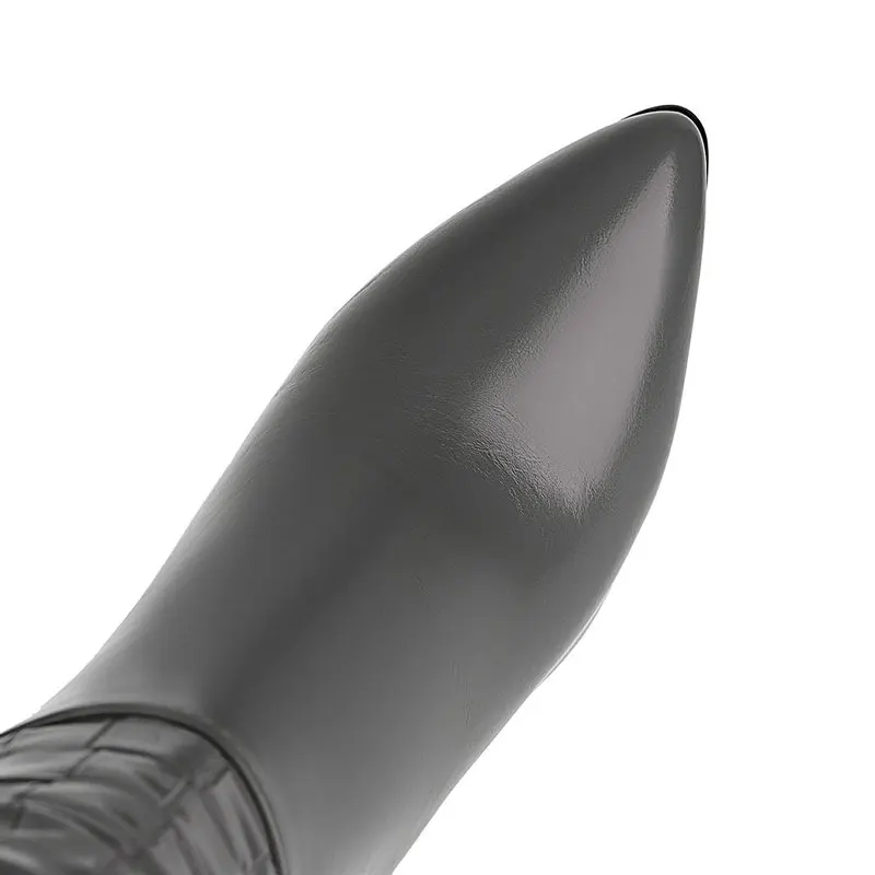 Женские сапоги до колена красные синие черные серые из искусственной замши с