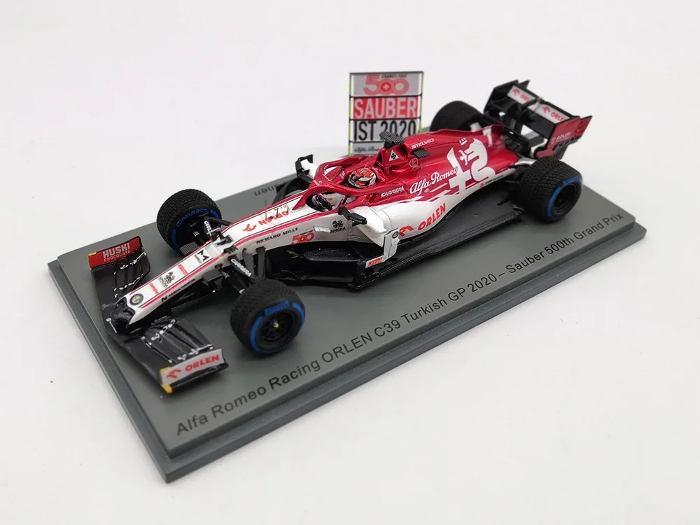 

Модель автомобиля Spark 1:43 2020 Alfa Romeo Kimi Raikkonen C39 из смолы для индейки