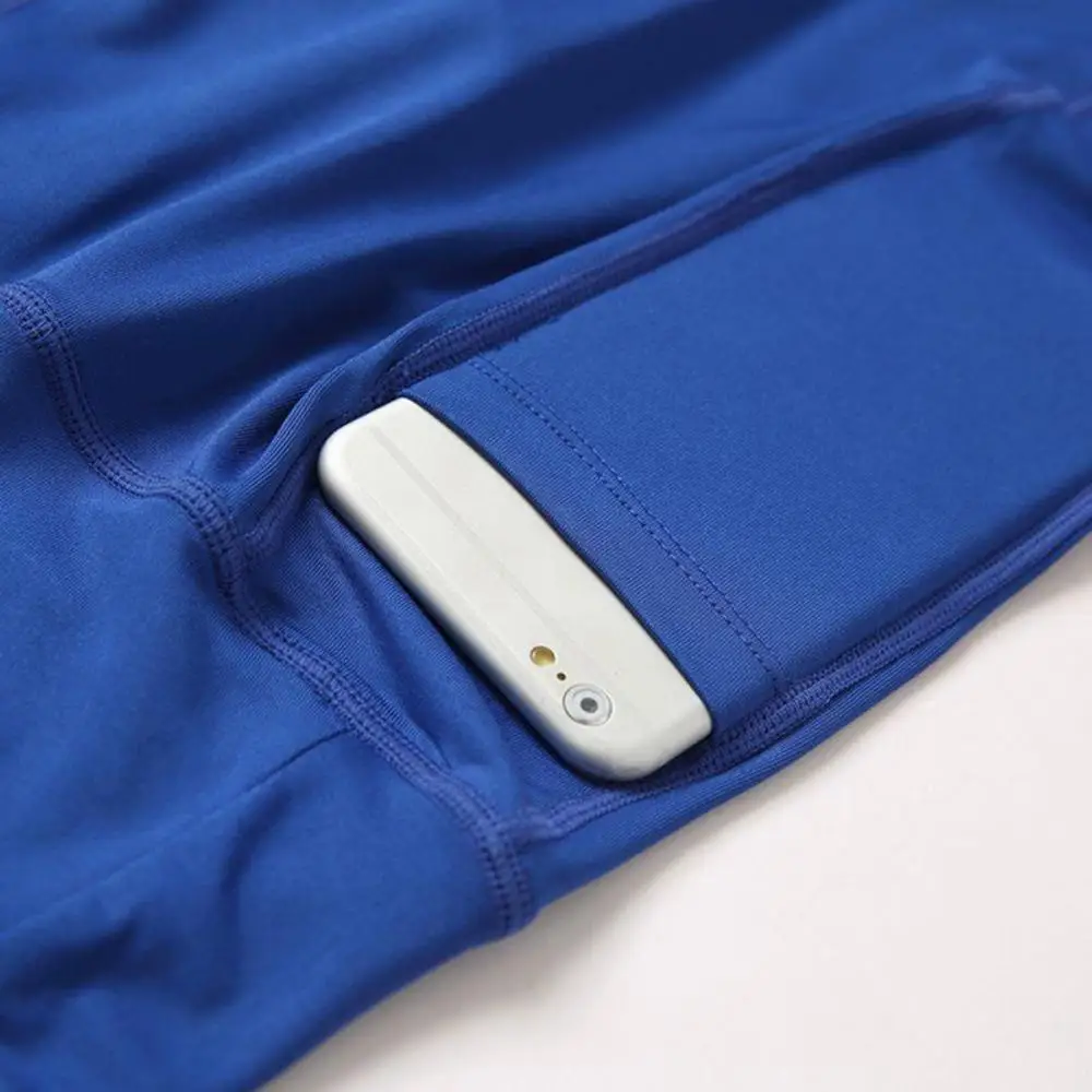 JGS1996 леггинсы с высокой талией и карманами однотонные для тренировок фитнеса