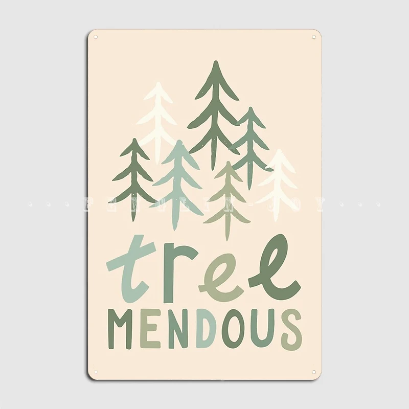 

Металлический плакат с надписью «Tree-Mendous»