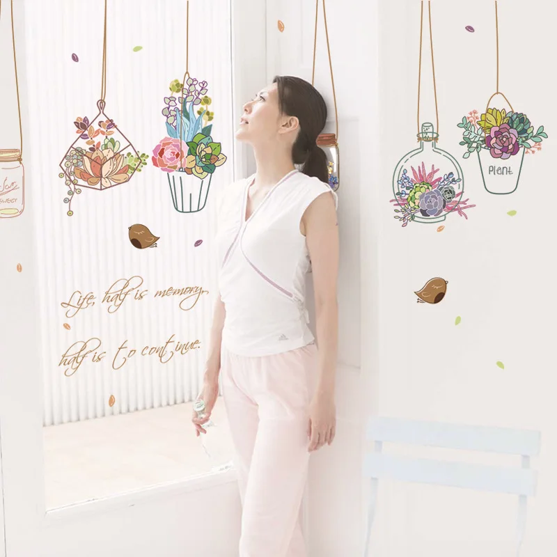 Наклейки на стену с принтом в виде бутылки и брюк | Дом сад