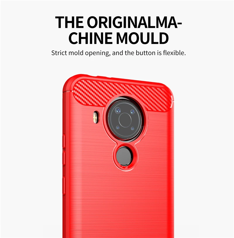 For Cover Nokia 5.4 Case For Nokia 5.4 Soft TPU Bumper Carbon Fiber Phone Case For Nokia 2.2 4.2 3.4 5.3 6.2 7.2 8.3 5.4 Fundas