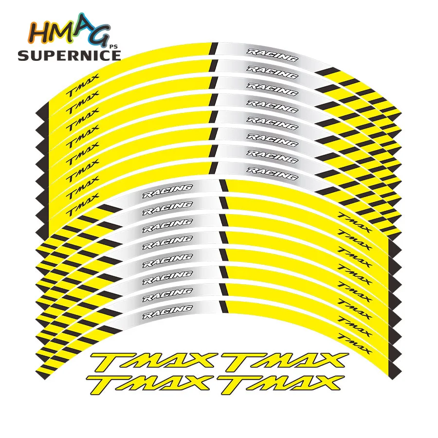 Наклейки на колеса мотоцикла 7 цветов универсальные наклейки светоотражающие