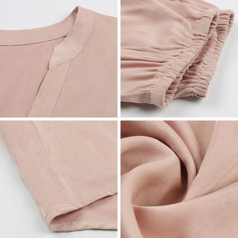 

Autumn Fashion Solid V Neck Simple T Shirt Top Women 2020 New Full Sleeve Button Oversize Top Female Casual