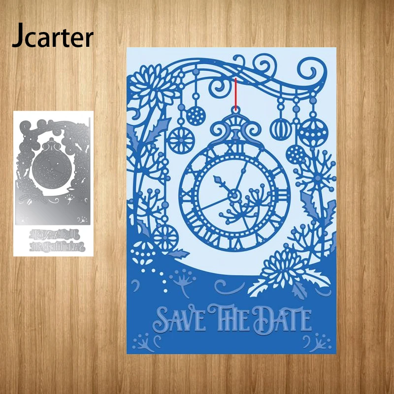 

2021 New Metal Cutting Dies Save the Date Clock Craft Scrapbooking Diy Handmade Knife Mould Blade Punch Stencils Dies Cut Model