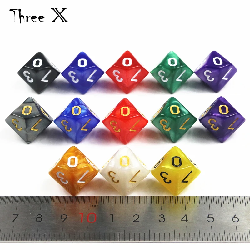 Высокое качество 10 шт трпг перламутровый эффект D10 кости для DND сторонних игр