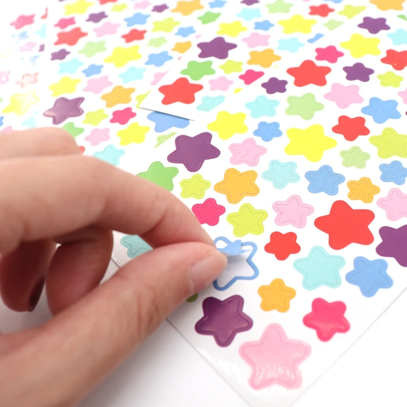 6 шт./упак. любящее сердце с пентаграммой в горошек Стикеры Скрапбукинг DIY Бумага