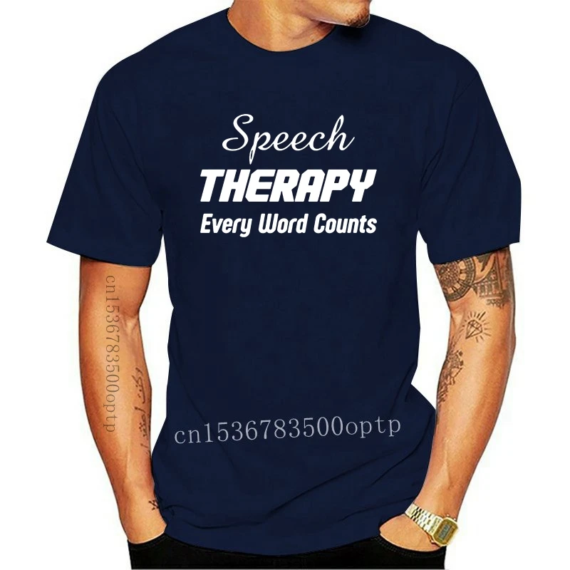 

Custom Slp Speech Therapy Nurse Every Word Counts T-Shirt Male Female Kawaii Solid Color Tee Shirt Round Neck Cotton Tee Top