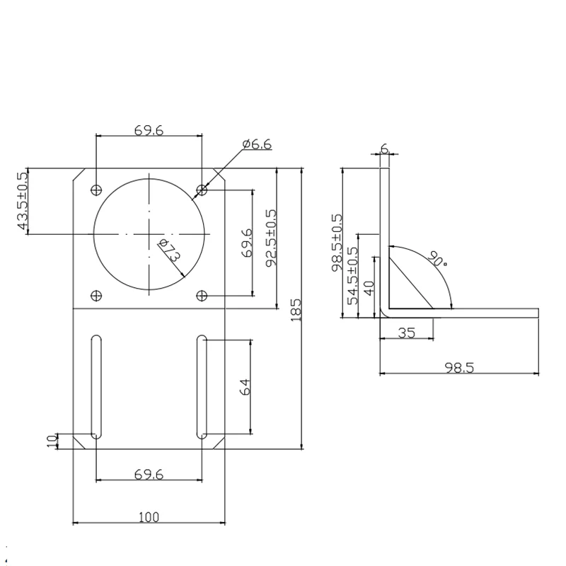 42 57 кронштейн двигателя постоянного тока стальное основание гальваническое