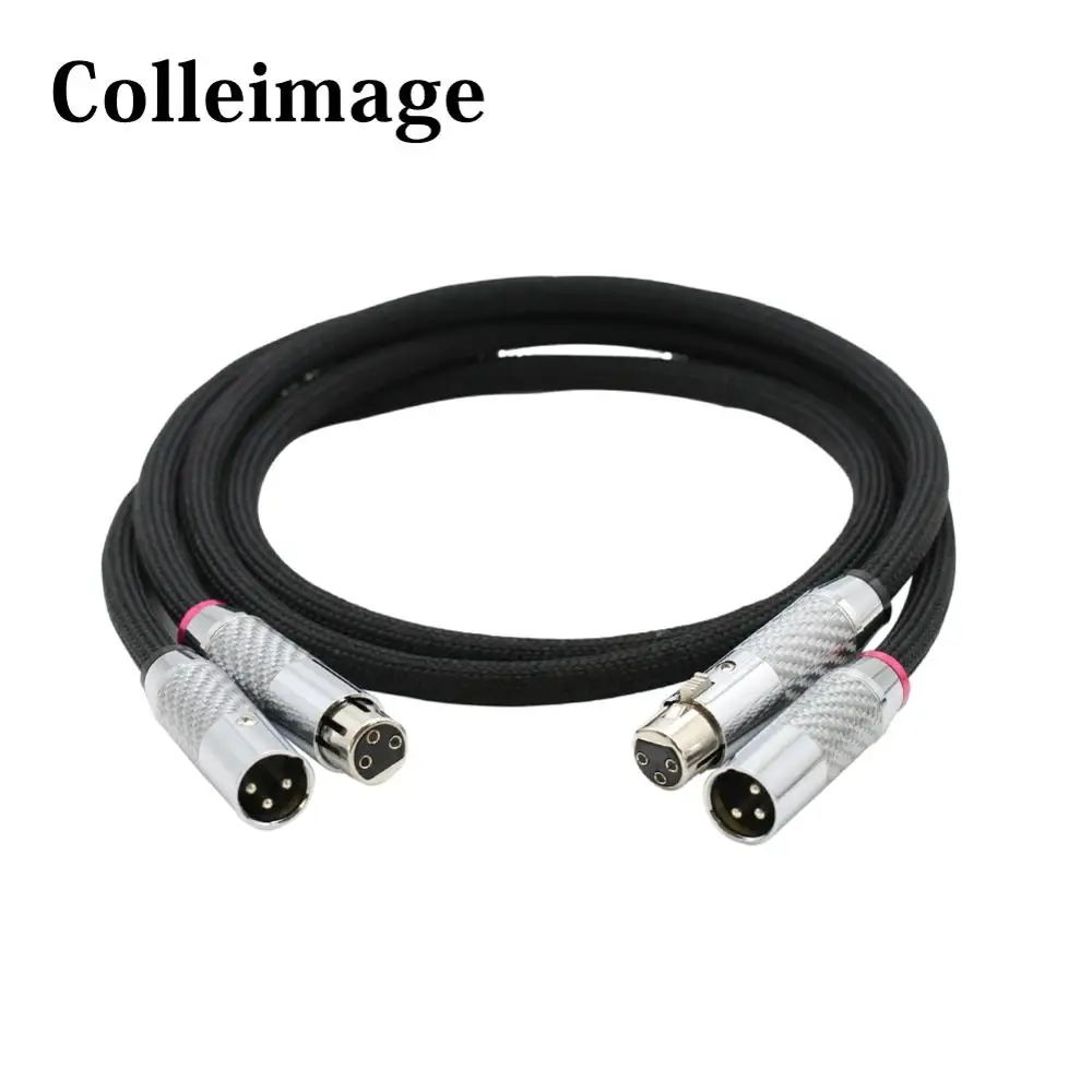 Посеребренный аудиокабель Colleimage Hifi QED XLR из углеродного волокна 3pin штепсельная