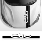 Наклейки на капот автомобиля, крышка капота двигателя для Renault Clio 2 3 4 5 RS, тюнинг автомобильных аксессуаров, гоночная Спортивная линия, виниловая пленка, наклейки