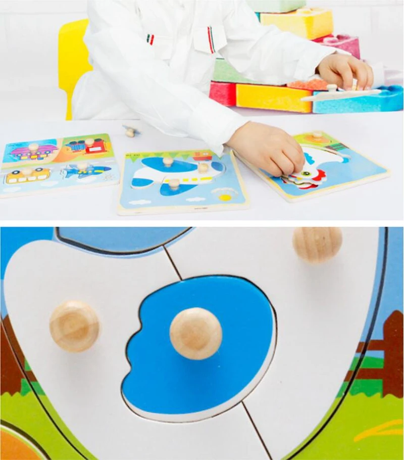 Деревянная 3D головоломка для детей мультяшное животное деревянная начинающих